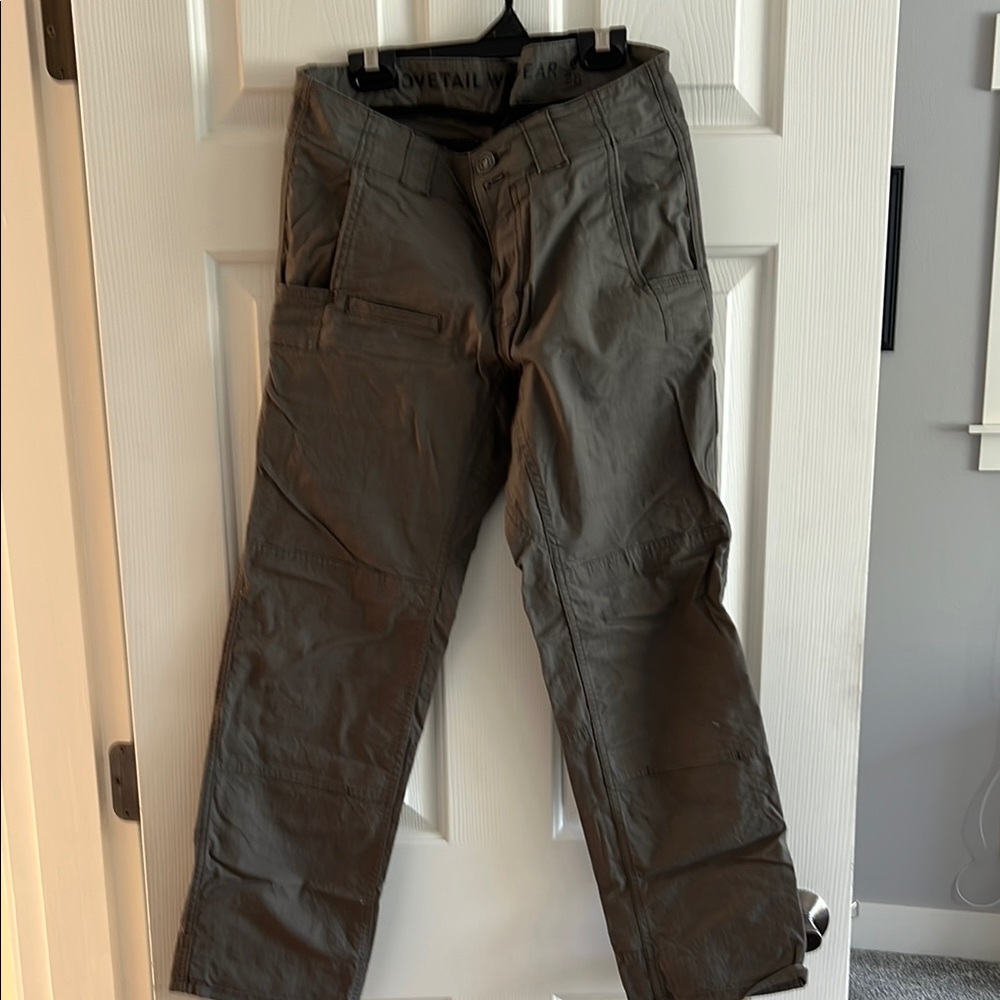 Gray Straight Leg Utility Pants